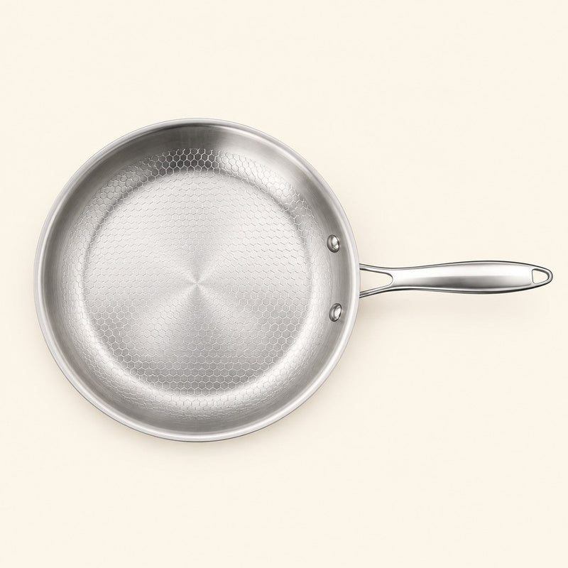 The Sunday Pan photographed straight from above on a cream background
